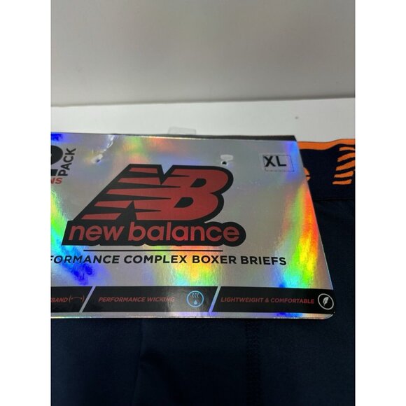 Mens XL New Balance Boxers Briefs Red & Blue 2pk Performance Complex Waistband - Picture 3 of 6